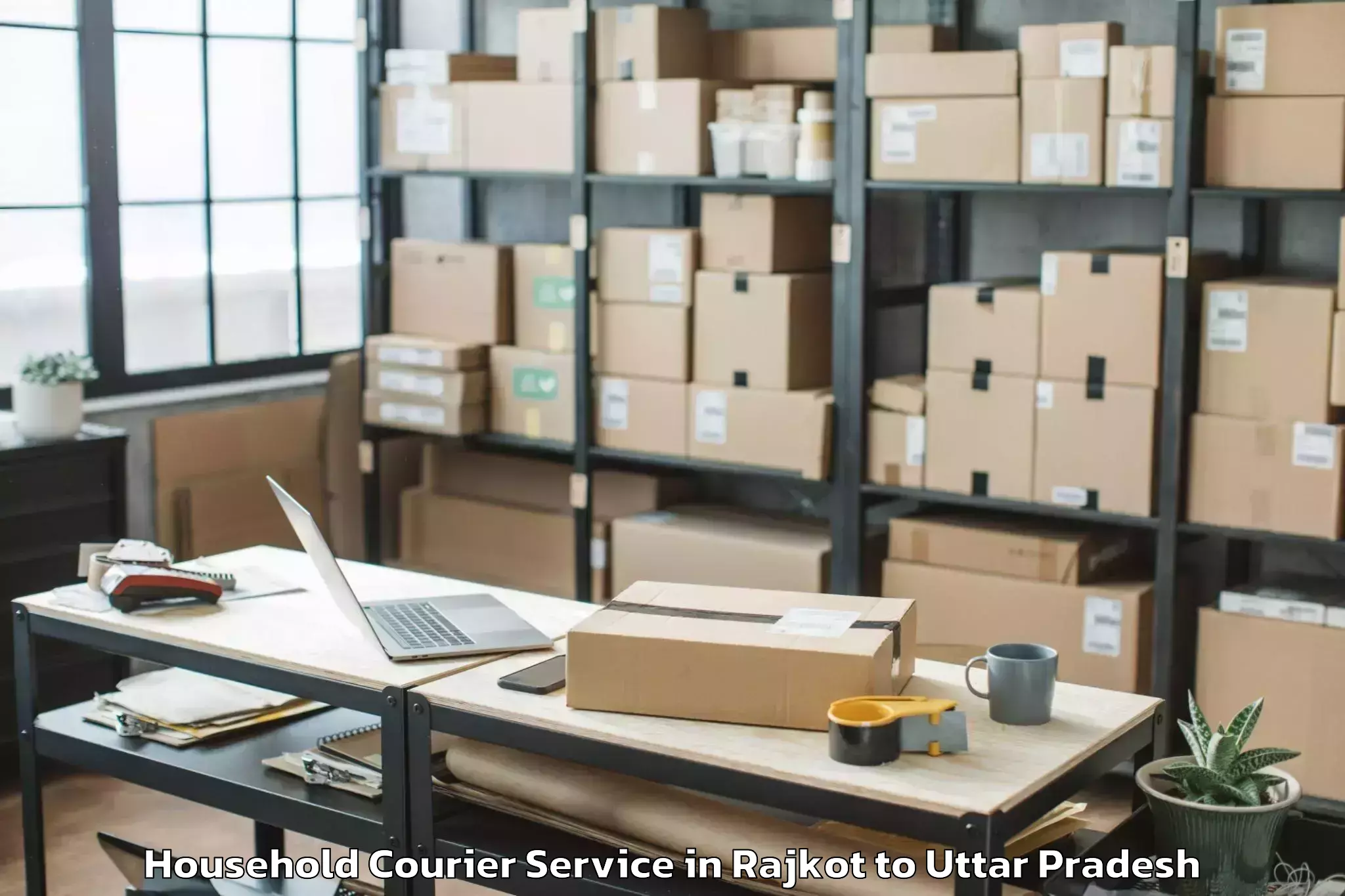 Book Rajkot to Jalalabad Shahjahanpur Household Courier